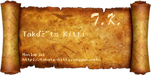 Takáts Kitti névjegykártya